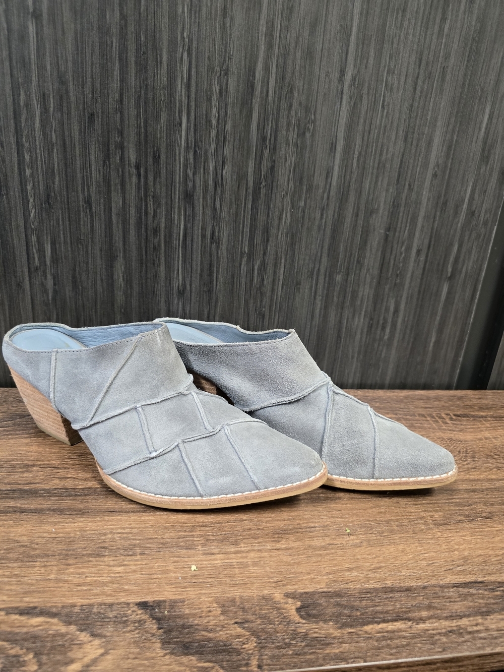Matisse Women's Gray Suede Mule Booties Size 7 Leather Upper Made in Brazil
